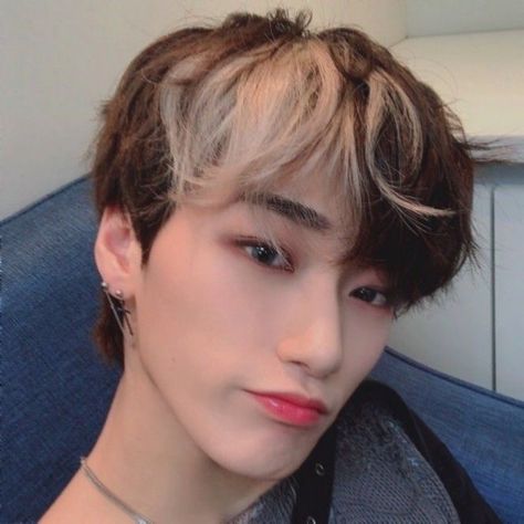 San Edit, Ateez Choi San, San Icon, Ateez Icons, Med Tech, Kpop Hair, Men Hair Color, Punk Hair, Shot Hair Styles