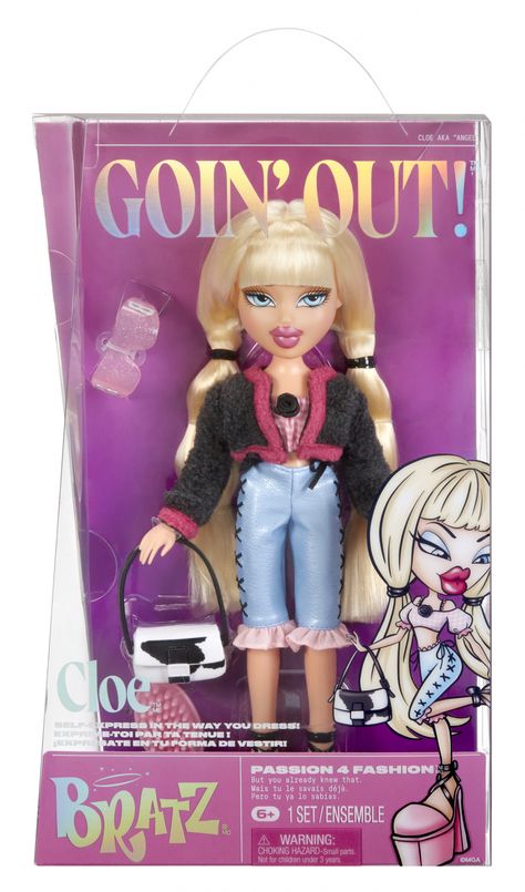 Bratz Goin’ Out dolls - YouLoveIt.com All Bratz Dolls, Black And White Handbag, Hot Pink Cardigan, New Barbie Dolls, Animation News, Bratz Fashion, Bratz Doll Outfits, Black And Hot Pink, Brat Doll