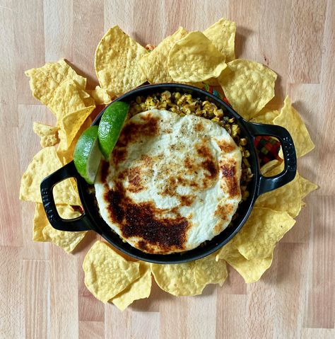 Corn Dip With Queso Fresco, Queso With Queso Fresco, What To Make With Queso Fresco, Recipes With Queso Fresco, Queso Fresco Uses, Queso Fresco Dip, Mexican Takeout, Baked Queso, Corn And Poblano