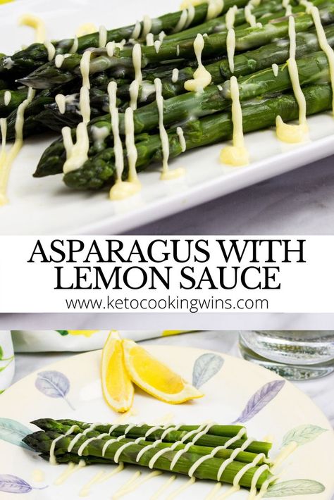 Sauce For Asparagus Recipes, Sauce For Asparagus, Asparagus Cream Sauce, Creamy Lemon Chicken And Asparagus, Asparagus With Lemon Butter Sauce, Asparagus Poached Egg Hollandaise Sauce, Asparagus Sauce, Ground Beef Keto Recipes, Lemon Cream Sauces