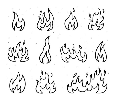 Fire Doodle Art, Cool Simple Doodles, Fire Doodle Simple, Fire Simple Drawing, Simple Fire Drawing, Fire Aesthetic Drawing, Flame Drawing Easy, Affirmation Drawings, Easy Fire Drawing