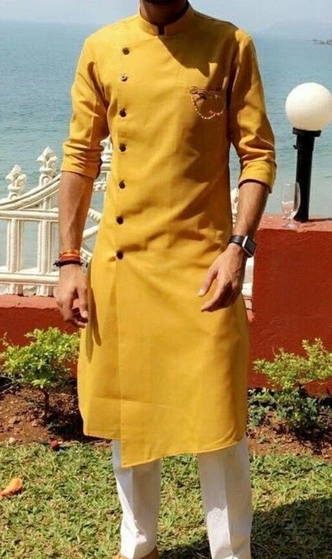 Boys Kurtis Design, Kurta Men Design Style, Man Kurta Designs Style, Haldi Kurta For Men, Wizards Robe, Men Kurta Designs Style, Wizarding Fashion, Kurta Designs Men's, Pathani For Men