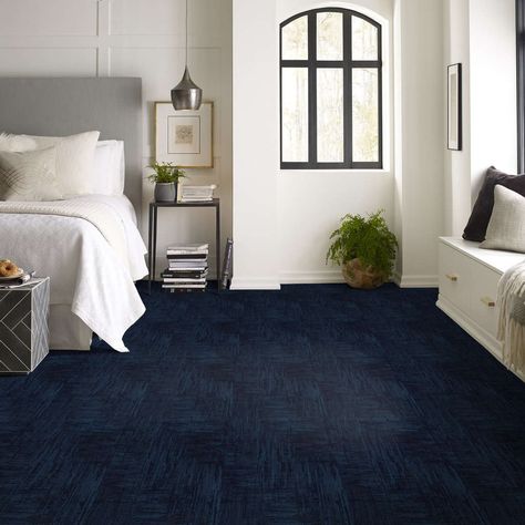 Our Shaw Floors Caress Carpets Insightful Journey Ocean Villa is carpet flooring made to make your life easier. Click to learn more Blue Carpet Bedroom Ideas, Dark Blue Carpet, Navy Carpet, Blue Carpet Bedroom, Ocean Villa, Shaw Carpet, Shaw Floors, Carpet Bedroom, Carpet Samples