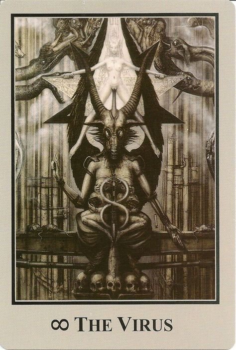 The Virus Baphomet H R Giger Spiritual Satanism, Giger Art, H.r. Giger, Alien Artwork, The Third Eye, The Underworld, Tarot Art, Alien Art, Beautiful Dark Art