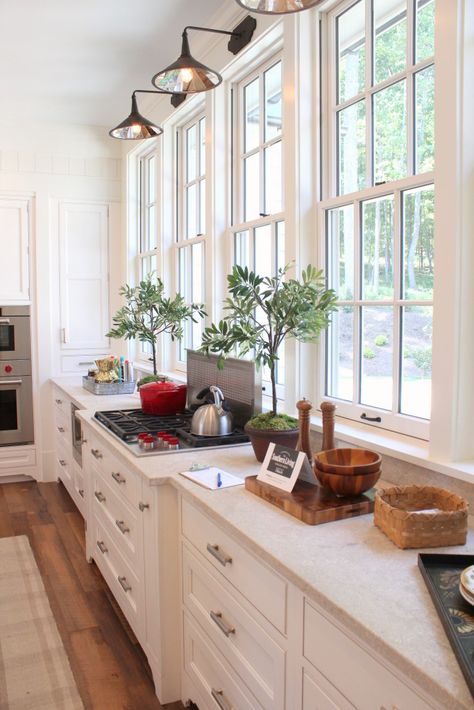 Farm Kitchens, Kitchen Window Ideas, Monochromatic Kitchen, Kitchen Window Design, Kitchens Ideas, Southern Living Homes, Lots Of Windows, Popular Kitchens, Window Ideas