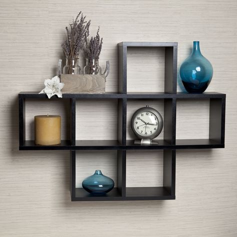 Black Shelf Decor, Hospital Interiors, Cubby Wall Shelf, Cubby Wall, Square Floating Shelves, Cube Wall Shelf, Ikea Interior, Peg Boards, Minimalist Dekor