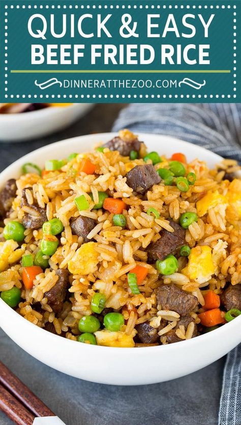 Beef Fried Rice Recipe, Vegetables And Rice, Beef Fried Rice, Vegetarian Stir Fry, Steak And Rice, Easy Dinner Options, Fried Rice Recipe Easy, Fried Rice With Egg, Easy Steak