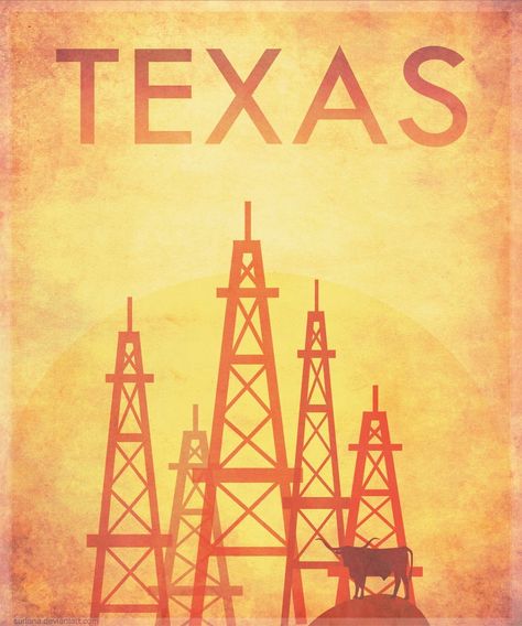 Vegas Ideas, Texas Icons, Oilfield Life, Texas Poster, Texas Oil, Petroleum Engineering, Industry Design, Oil Field, Oil Drilling