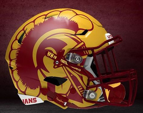 The Best College Football Alternate Helmet Concepts Football Helmet Aesthetic, College Caps, Trojan Helmet, Paper Football, Vintage Football Helmet, Cool Football Helmets, Oregon Ducks Football Helmets, Bulldog Wallpaper, Football Helmet Design