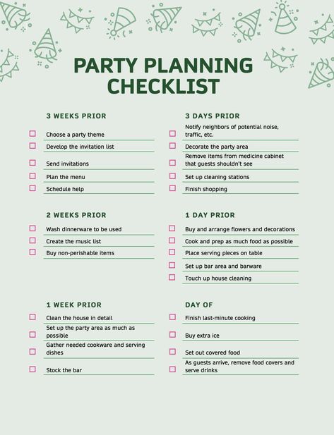 Party planning checklist weeklymealplannerideas #weddinghacks #plannertips📊 Party Prep Checklist, How To Plan Party, Party Decoration Checklist, Hosting A Party Checklist, List Of Party Supplies, Party Needs Checklist, Potluck Planning Checklist, Hostess Tips For A Successful Party, 18th Birthday Party Checklist