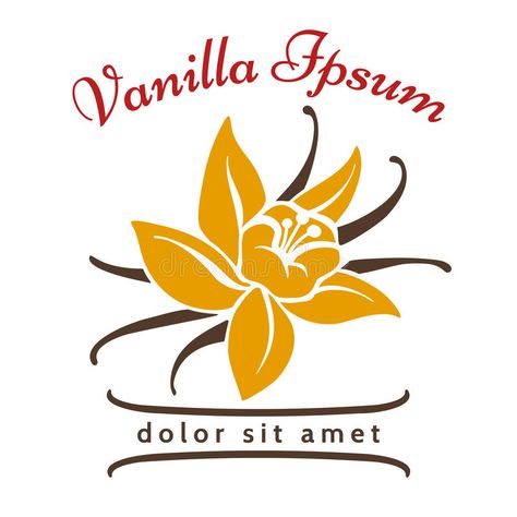 Vanilla Dessert, Vanilla Desserts, Yogurt Packaging, Organic Logo, Cake Logo, Logo Illustration, Logo Design Creative, Photo Images, Flower Images