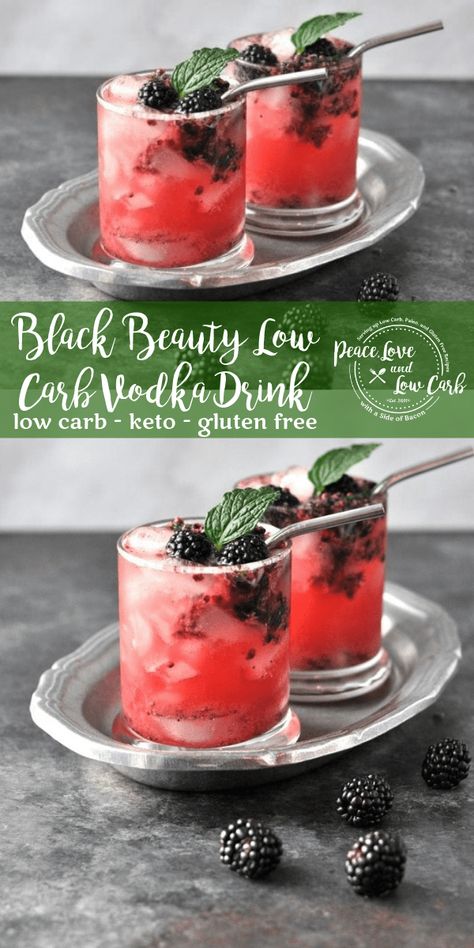 Healthy Cocktails Vodka, Low Carb Vodka Drinks, Blackberry Vodka, Smirnoff Cocktail, Low Calorie Alcoholic Drinks, Low Cal Cocktail, Blackberry Drinks, Healthy Alcoholic Drinks, Summertime Cocktail