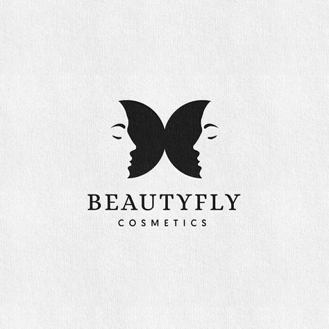 👑Logo Designers Club 👑 on Instagram: “​​​What do you think about this Beautyfly Cosmetics Negative space logo combine with butterfly? Tell us in the comments! 👇👇 . . . ❤ Double…” Negative Space Logo, Space Logo, Negative Space Logos, Logo Design Inspiration Creative, Logo Design Set, Cosmetic Logo, Stylish Logo, Butterfly Logo, Branding Design Packaging