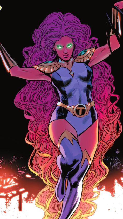 Star Fire Hair, Starfire Fanart, Starfire Dc, Star Fire, Fire Hair, Fire Art, Sketchbook Ideas, Red Hood, Young Justice