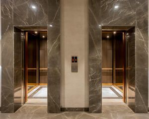 Fused Metal Elevator Doors | Architectural | Forms+Surfaces Lift Front Wall Design, Lift Lobby Design Residential, Entrance Lobby Design Residential, Lobby Design Residential, Entrance Lobby Design, Lift Lobby Design, Elevator Lobby Design, Lift Lobby, Elevator Interior