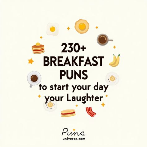 Wake up and smell the puns! 🍳🥓 Dive into our collection of 230+ breakfast puns that are egg-actly what you need to kickstart your morning with a side of giggles. From toast to pancakes, these puns will have you laughing before you've even had your first sip of coffee! ☕️😂 #puns #breakfast #funny #humor #foodie #laughter #morningmood #brunch #jokes Pancake Quotes, Pancake Puns, Deer Puns, Breakfast Puns, Egg Puns, Horse Puns, Coffee Puns, Dog Puns, Cat Puns