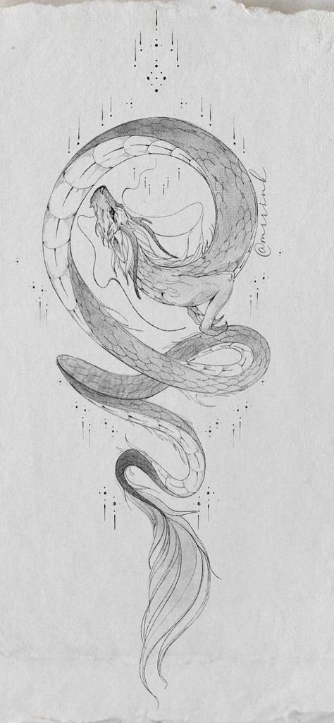 Asian Dragon Sketch, Peaceful Dragon Tattoo, Chinese Dragon Art Sketch, Dragon And Moon Tattoo For Women, Firmament Tattoo, Japanese Dragon Drawing Sketches, Water Dragon Tattoo Designs, Chinese Dragons Art, Air Dragon Tattoo