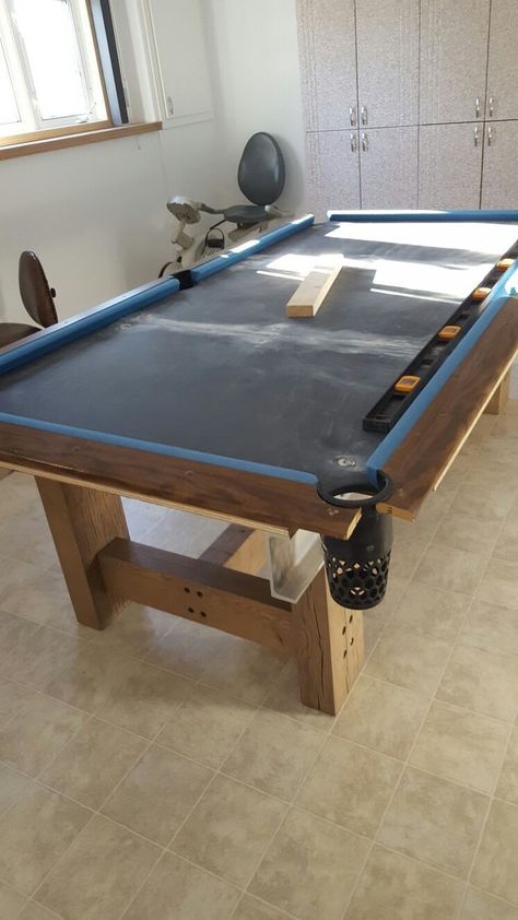 Pool Table Legs Ideas, Homemade Pool Table, Gaming Table Diy, Diy Pool Table, Pool Table Design, Homemade Pools, Outdoor Pool Table, Custom Pool Tables, Pool Table Slate