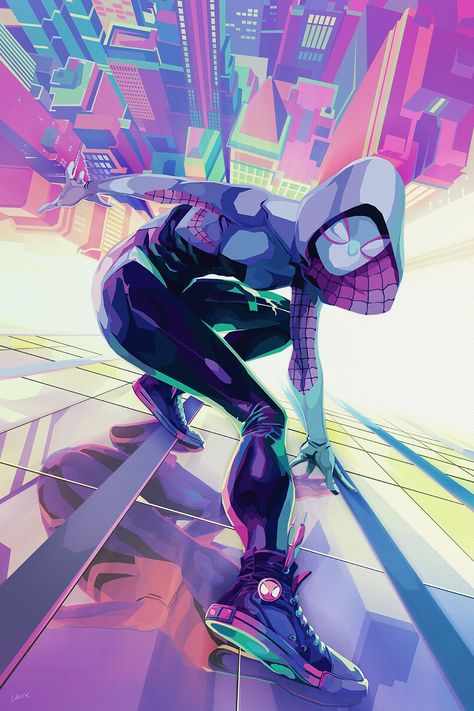 Spiderverse Scenes, Spider Man Poses Reference, Spiderverse Art Style, Spider Man Poses, Spider Gwen Art, Man Pose, Image Spiderman, Reference Art, Spiderman Artwork