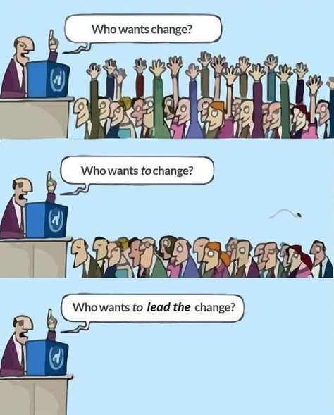 Top 12 change management comic strips - cartoons & comics Work Strategies, Developement Personnel, Leadership Inspiration, Business Cartoons, Lean Six Sigma, Leadership Management, Business Leadership, Change Management, Leadership Development