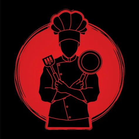 Chef cook standing crossed arms Royalty Free Vector Image Biriyani Logo, Cooking Logo Design, Toro Vector, Sunlight Background, Eminem Drawing, Chef Tattoo, Cartoon Chef, Cooking Logo, Crossed Arms