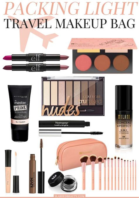 These products will help you pack a light and carry-on friendly makeup bag for travel, while having all your go-to looks with you in a streamlined routine. Professional Makeup Case, Bag For Makeup, Travel Skincare, Travel Packing Tips, Packing For Travel, Travel Makeup Bag, Bag For Travel, Drugstore Makeup, Packing Tips For Travel