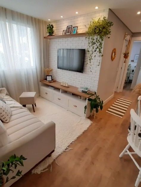 1 Bhk Interior Small Spaces, Interior Design India, Ikea Interior, India Home Decor, Home Hall Design, Deco Studio, Hall Design, Home Entrance Decor, Apartment Decor Inspiration