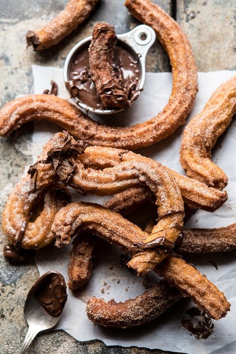 Cinnamon Churros, Half Baked Harvest Recipes, Dessert Oreo, Harvest Recipes, Desserts Vegan, Half Baked, Easy Cinnamon, Half Baked Harvest, Coffee Chocolate