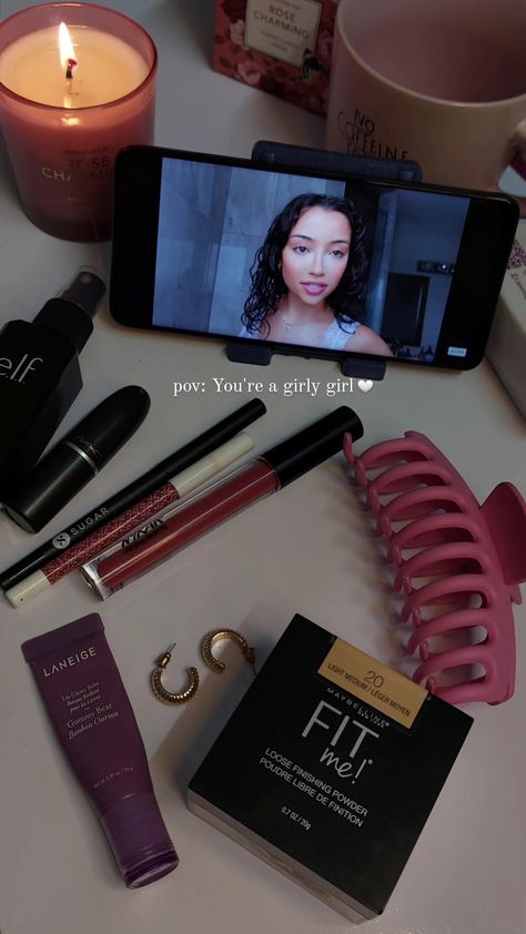 Vanity aesthetic #Instagramstoryinspo #instagramstoryideas #aesthetic #girltherapy #pov Insta Photo Ideas Makeup, Pov Aesthetic Captions, His Pov Instagram Story, Girly Story Instagram, Pov Ideas Caption, Pov Instagram Aesthetic, Me Time Instagram Story, Creative Stories Instagram, Pov Story Ideas