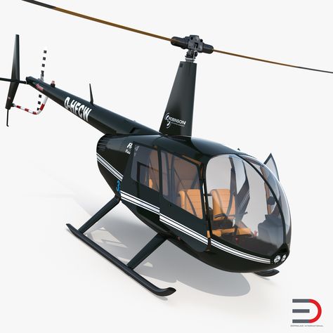 Light Helicopter Robinson R44 Raven 3d model Small Helicopter, Robinson Helicopter, Robinson R44, Luxury Helicopter, Luxury Private Jets, Private Jet, Car Design, Chopper, Paloma