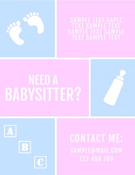 Babysitting Kit, Babysitting Flyers, Invert Colors, Music Flyer, Festival Flyer, Creative Brochure, Promotional Flyers, Crop Photo, Social Media Planner