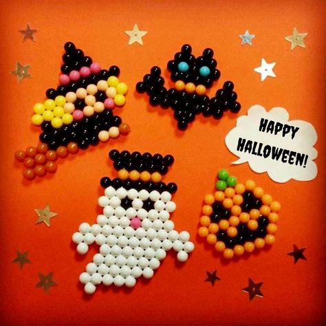 Aquabeads USA on Instagram: “Have a safe and happy Halloween! 🎃👻🍬” Aquabeads Ideas, Hay Bale Art, Arts And Crafts Aesthetic, Bead Loom Kits, Halloween Crafts Preschool, Easy Diy Halloween Decorations, Diy Perler Bead Crafts, Halloween Crafts Decorations, Halloween Beads