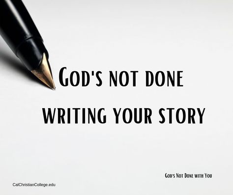 God's not done writing your story. God's Not Done With You Finding Light In Darkness, Writing Your Story, Light In Darkness, Hope In Jesus, Vision Board Images, About God, Womens Ministry, Biblical Quotes, Done With You