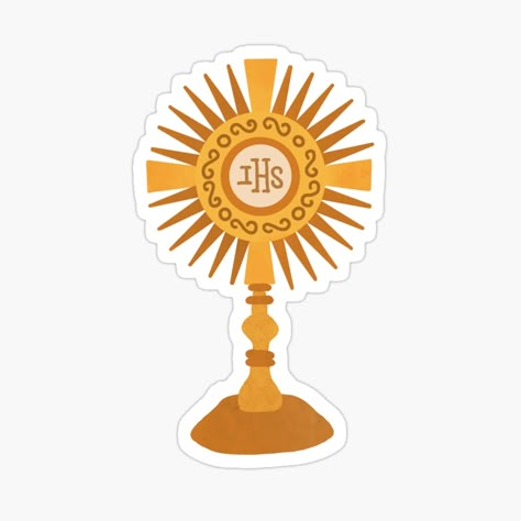 Adoration Eucharist, Monstrance Drawing, Eucharist Drawing, Monstrance Catholic, Eucharist Art, Catholic Monstrance, Catholic Drawings, Catholic Kids Activities, Catholic Stickers