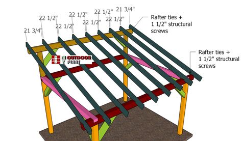 12×14 Pavilion Lean to Roof Plans | MyOutdoorPlans Lean To Pavilion, Wooden Pavilion, Lean To Roof, Pavilion Plans, Roof Trim, Outdoor Kitchen Plans, Drip Edge, Carport Designs, Outdoor Pavilion