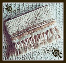 Gorgeous crochet, leather n cowry shell coin purse/clutch Shell Coin Purse, Crochet Potli Bag, Warrior Style, Handmade Fabric Bags, Gorgeous Crochet, Crochet Shoulder Bags, Cowry Shell, Diy Clutch, Potli Bag