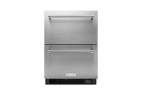 Best Appliances for Small Kitchens: Remodelista's 10 Easy Pieces Drawer Refrigerator, Tiny Kitchen Design, Dorm Style, Compact Appliances, Double Drawer, Countertop Oven, Refrigerator Drawers, Small Refrigerator, Small But Mighty