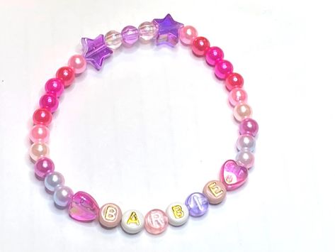 18cm elasticated thread. Pearl Pony Beads and multi coloured iridescent star and heart beads Pony Beads, Heart Beads, Pearl Bracelet, Arm Band, Jewelry Bracelets, Multi Color, Beaded Bracelets, Thread, Bracelet