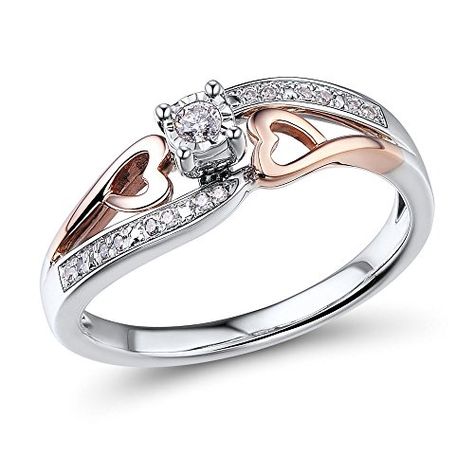 Heart-shaped Diamond Cut Jewelry For Promise, Heart-shaped Promise Ring With Diamond Accents, Rose Gold Heart-shaped Promise Ring, Heart-shaped Diamond Cut Promise Jewelry, Rose Gold Heart-shaped Diamond Promise Ring, Beautiful Promise Rings, Diamond Promise Ring, Gold Heart Ring, Gold Hearts