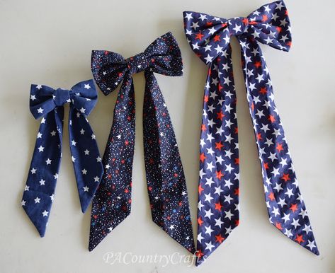 DIY Fabric Bow ~ Pattern and Tutorial — PACountryCrafts Fabric Bow Pattern, Kids Clothes Sewing Patterns, Fabric Bow Tutorial, Crafts To Sew, Embroidery Hoop Ideas, Easy Hair Bows, St Brendan, Peasant Dresses, Country Fabric