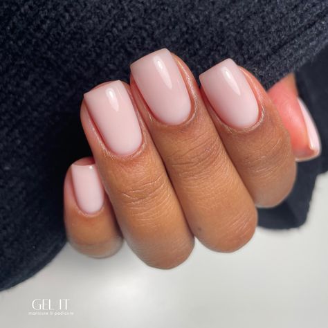 Dreamer Biab Nails, Biab Short Nail, Starter Biab Nails, Pale Pink Biab Nails, Plain Biab Nails, Short Biab Nail Designs, Uni Vibes, Biab Nails, Plain Nails