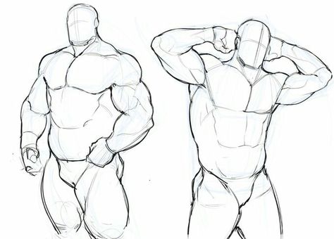 Buff Male Poses Drawing, Drawing Reference Buff Male, Male Body Type Art Reference, Buff Men Anatomy Drawing, Buff Men Body Reference Drawing, Mens Anatomy Drawing Tutorial, Buff Body Drawing Reference, Buff Man Body Reference, Buff Man Anatomy Drawing