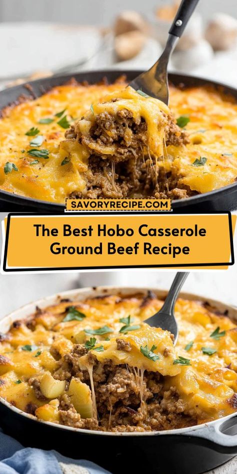 Enjoy a wholesome meal with the Best Hobo Casserole Ground Beef Recipe! This one-dish wonder is loaded with ground beef, vegetables, and cheesy goodness. Ideal for busy families, it’s an easy way to bring everyone together around the table. Try this delicious addition to your ground beef recipes! Hobo Casserole, Casserole Ground Beef, Casserole With Ground Beef, Brown Sugar Pork Chops, Ground Beef Recipe, Moms Recipes, Ground Beef And Potatoes, Meatball Recipes Easy, Seasoned Ground Beef