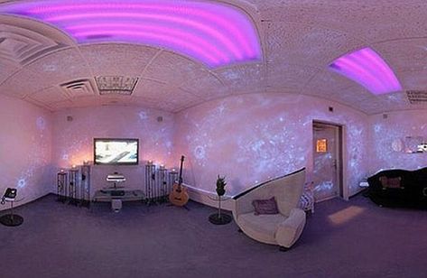 Haunting photographs showing the inside of the 50,000-acre complex where Prince was found dead have revealed how the singer was obsessed with music and loved purple. Above, one of the many rooms in the mansion Inside Paisley Park, Prince Paisley Park, Rip Prince, Paisley Park, Prince Purple Rain, Relaxation Room, Roger Nelson, Prince Rogers Nelson, Purple Reign