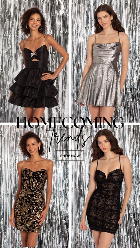 Shop for homecoming and stay up to date with the latest trends. Stand out with the unique designs to have you shining all night long under the lights with friends!

#homecoming #hoco #homecomingdress #metallicdresses #blackdresses #lacedresses #shortdresses Homecoming 2024, Petite Evening Dresses, Petite Prom Dress, Dresses Hoco, Special Event Dresses, Short Homecoming Dresses, Homecoming Dresses Long, Evening Dresses Short, Evening Dresses Plus Size