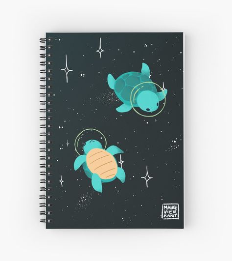 Buy 'Space Turtles' by Maike Vierkant as a T-Shirt, Classic T-Shirt, Tri-blend T-Shirt, Lightweight Hoodie, Women's Fitted Scoop T-Shirt, Women's Fitted V-Neck T-Shirt, Women's Relaxed Fit T-Shirt, Graphic T-Shirt, Women's Chiffon Top, Con... Diy Notebook Cover, Black Paper Drawing, Notebook Cover Design, Sketchbook Cover, Posca Art, Diy Notebook, Cute Notebooks, Cute School Supplies, Mia 3