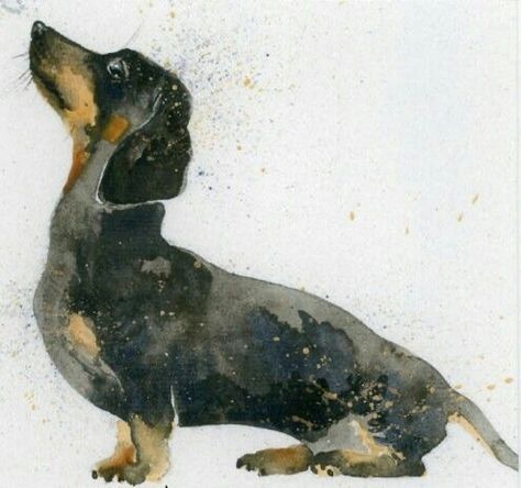 Carl Brenders, German Sausage, Master Board, Dachshund Art, Wire Haired Dachshund, Canine Art, British Wildlife, Watercolor Dog, Dog Paintings