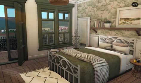 Bloxburg Cottage Core Color Scheme, Bloxburg Bedroom Vintage, Cottage Bloxburg Interior, Bloxburg Bedroom Ideas Vintage, Bloxburg Grandma House, Victorian Living Room Bloxburg, Victorian Bedroom Bloxburg, Bloxburg Interior Ideas Living Room, Realistic Bedroom Bloxburg