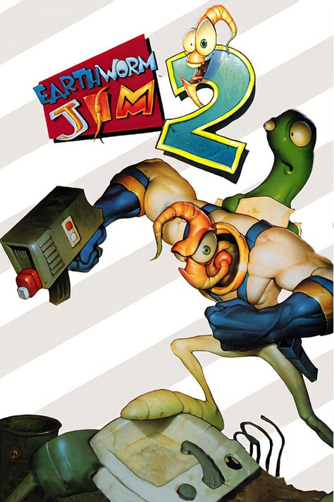 Earthworm Jim Tattoo, Doug Tennapel, Earthworm Jim, Jet Set Radio, Comic Tattoo, Tales From The Crypt, Retro Gaming Art, Childhood Games, Classic Cartoon Characters