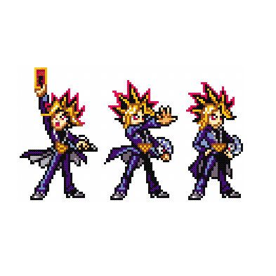 Free Yami Yugi Cross Stitch Pattern Yugioh Anime by Cross Stitch Quest Yugioh Cross Stitch, Yugioh Pixel Art, Yugioh Anime, Geeky Cross Stitch Patterns, Yami Yugi, Piskel Art, Pixel Characters, Doodle Frame, Pixel Art Tutorial